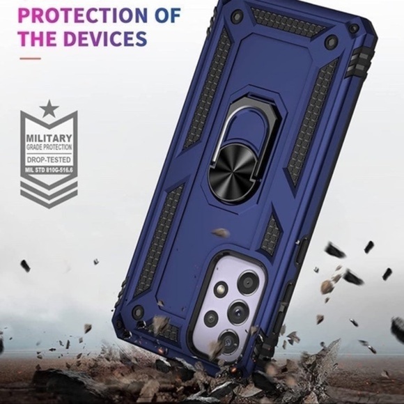 Samsung A33 5G Case Defends the Galaxy with HD Screen Protector‎ & Ring Blue - Picture 8 of 11